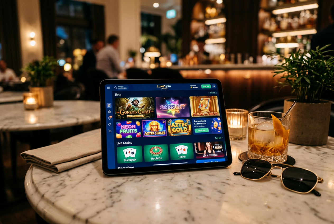 A high-end digital interface of a modern casino platform